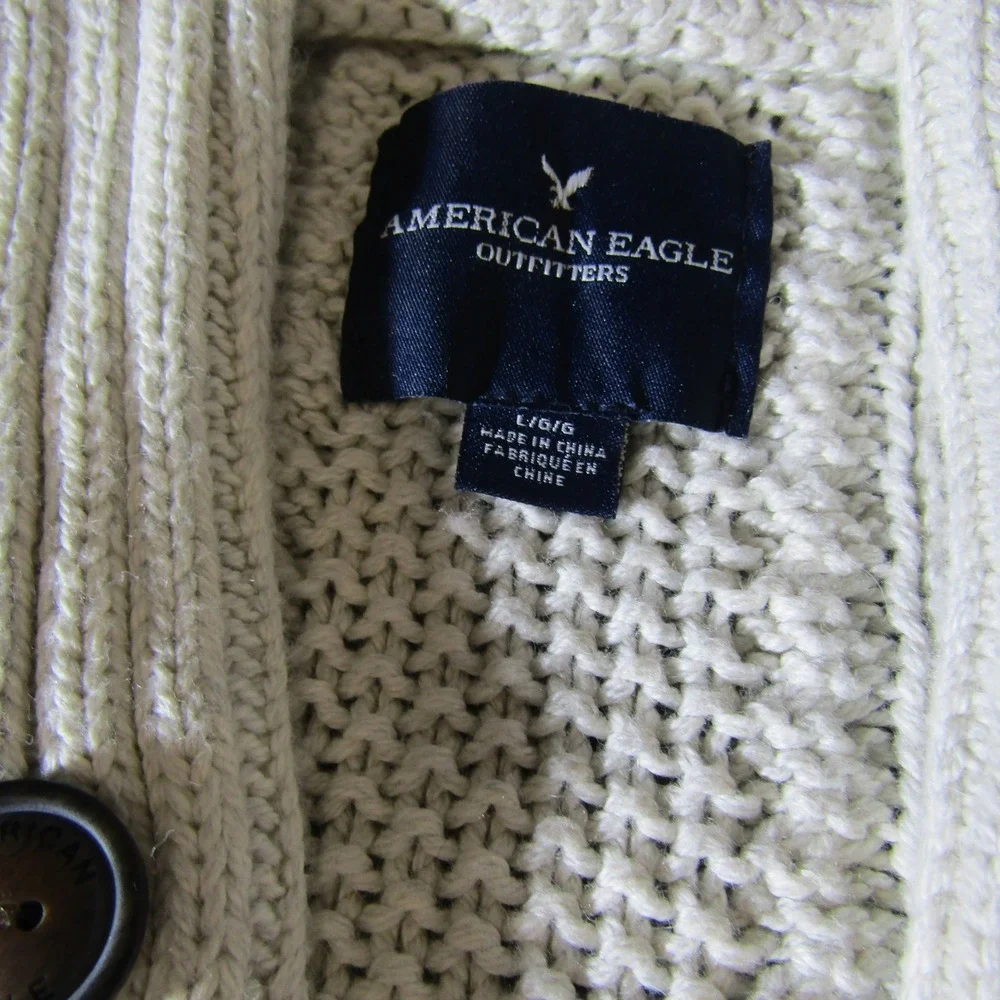 American Eagle Sweater Womens L Cable Knit Cowl Pullover Winter Outdoors Casual - Picture 4 of 6